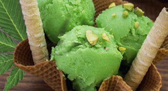 Helado de marihuana y menta, muy refrescante y explosivo